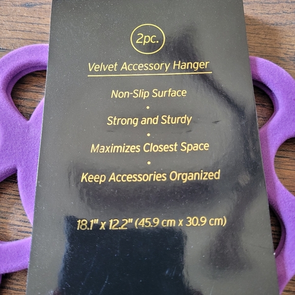 3 piece Velvet Accessorie Hanger Set for Jewelry and Scarves NEW with Tags - Picture 6 of 10